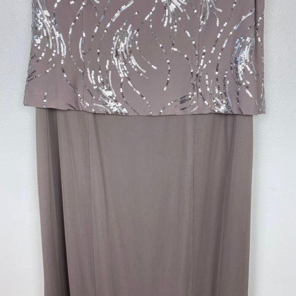 Alex Evenings Sequin A-Line Midi Dress Light Purple Chiffon Formal Overlay 10 - Picture 4 of 12